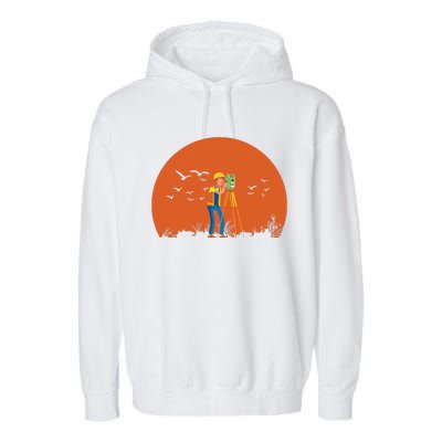 Surveyor Sunset Surveyor Surveying Cartographer Garment-Dyed Fleece Hoodie