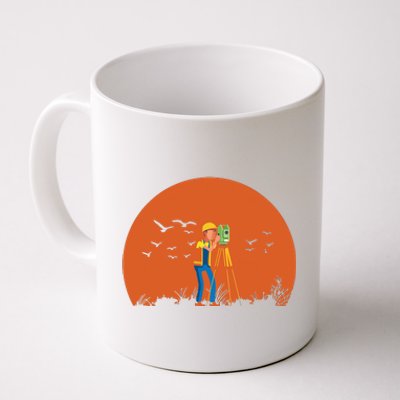 Surveyor Sunset Surveyor Surveying Cartographer Coffee Mug