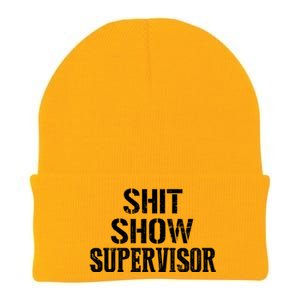 Shit Show Supervisor Funny Mom Boss Ager Teacher Gift Knit Cap Winter Beanie