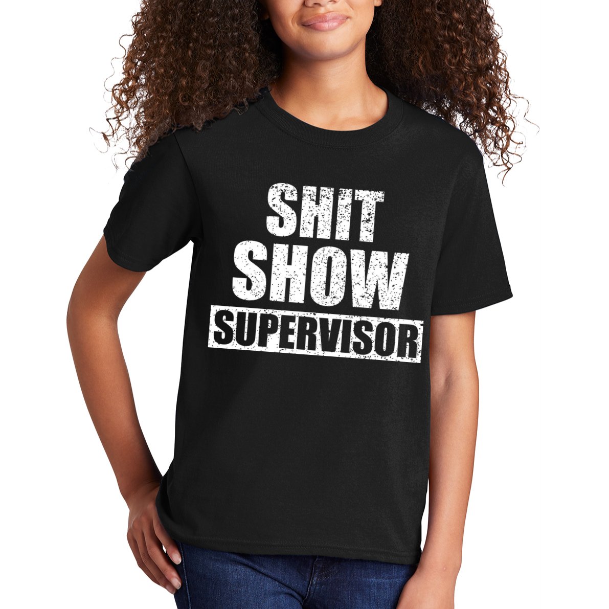 Shit Show Supervisor Funny Meme Kids T-Shirt