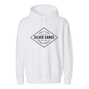 Silver Sands State Park Connecticut Souvenir Garment-Dyed Fleece Hoodie