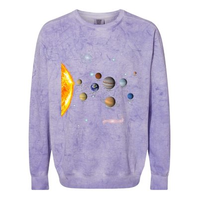 Solar System STEM Kids Realistic Space Colorblast Crewneck Sweatshirt