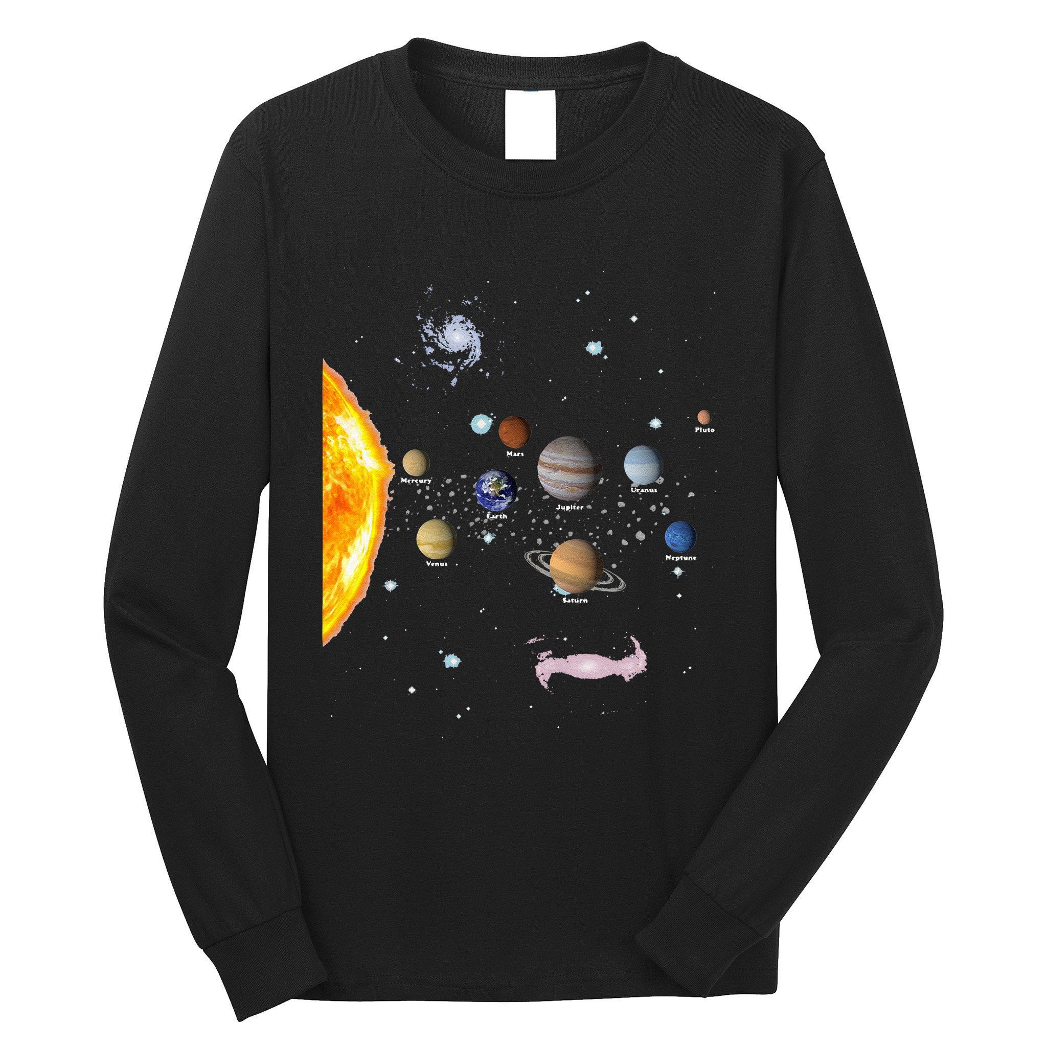 Solar System STEM Kids Realistic Space Long Sleeve Shirt