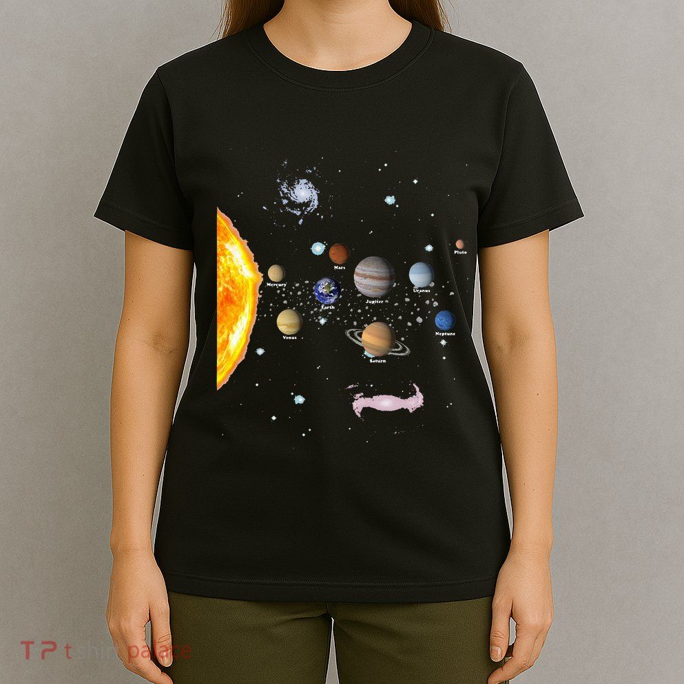 Solar System STEM Kids Realistic Space T-Shirt