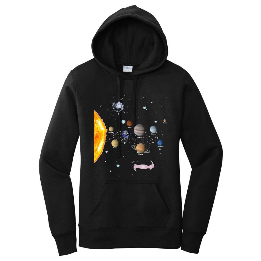 Solar System STEM Kids Realistic Space Women's Pullover Hoodie