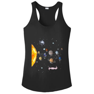Solar System STEM Kids Realistic Space Ladies PosiCharge Competitor Racerback Tank