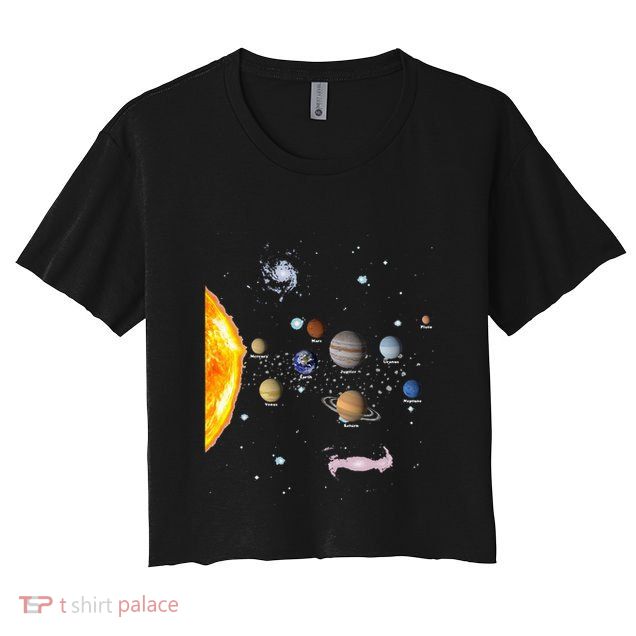 Solar System STEM Kids Realistic Space Crop Top