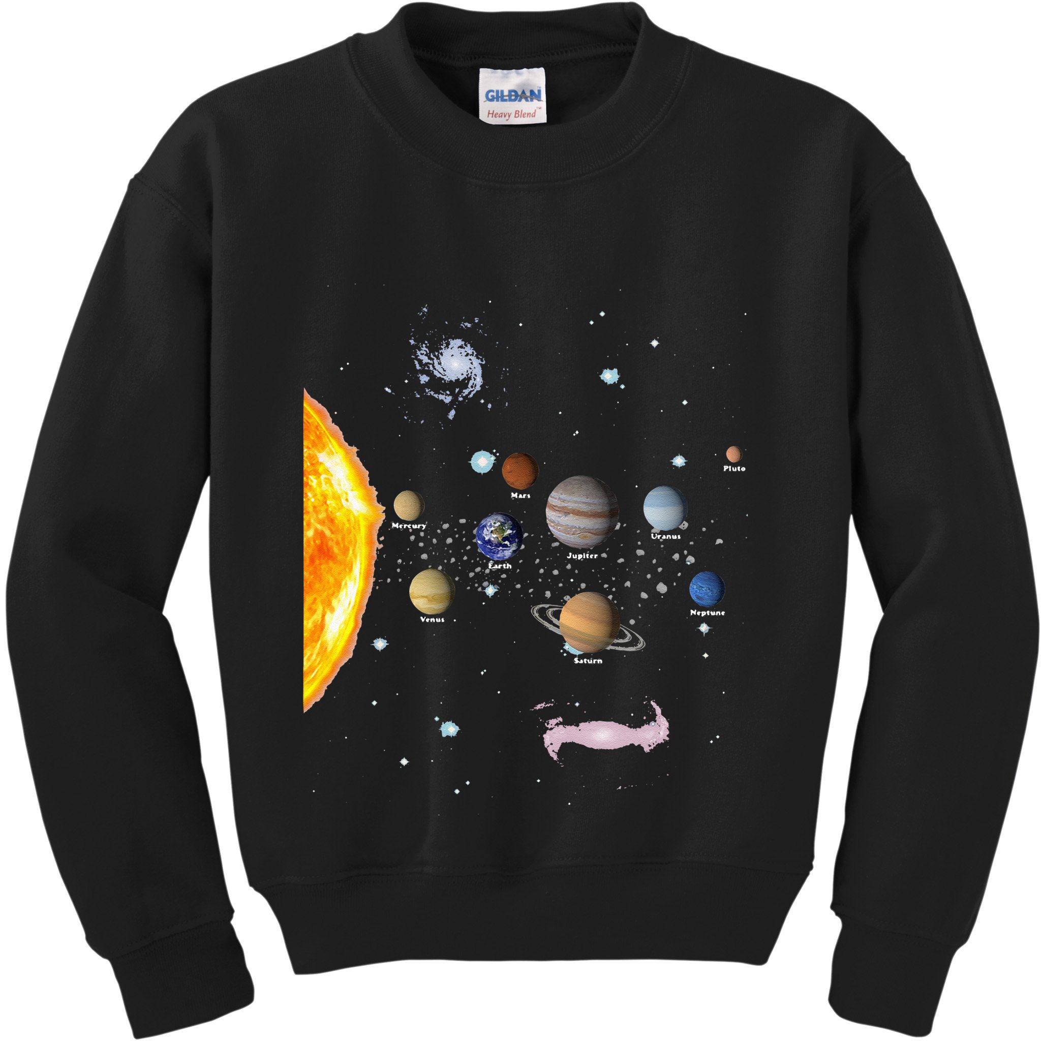 Solar System STEM Kids Realistic Space Kids Sweatshirt
