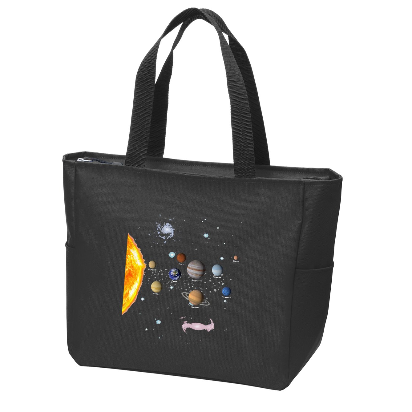 Solar System STEM Kids Realistic Space Zip Tote Bag