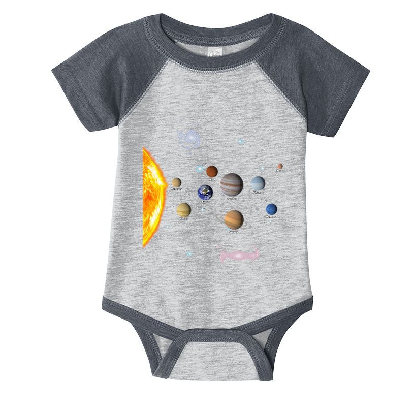 Solar System STEM Kids Realistic Space Infant Baby Jersey Bodysuit