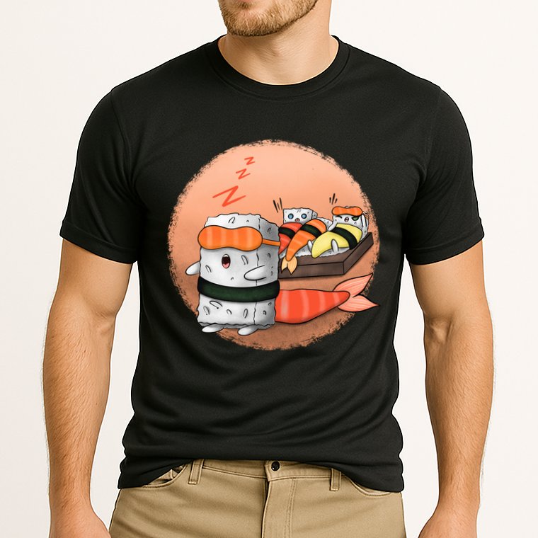 Sushi Sleeping Cooling Performance Crew T-Shirt