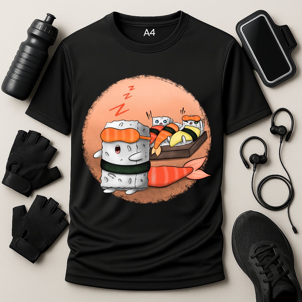Sushi Sleeping Cooling Performance Crew T-Shirt