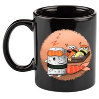 Sushi Sleeping 11oz C Handle Ceramic Mug