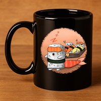 Sushi Sleeping 11oz C Handle Ceramic Mug