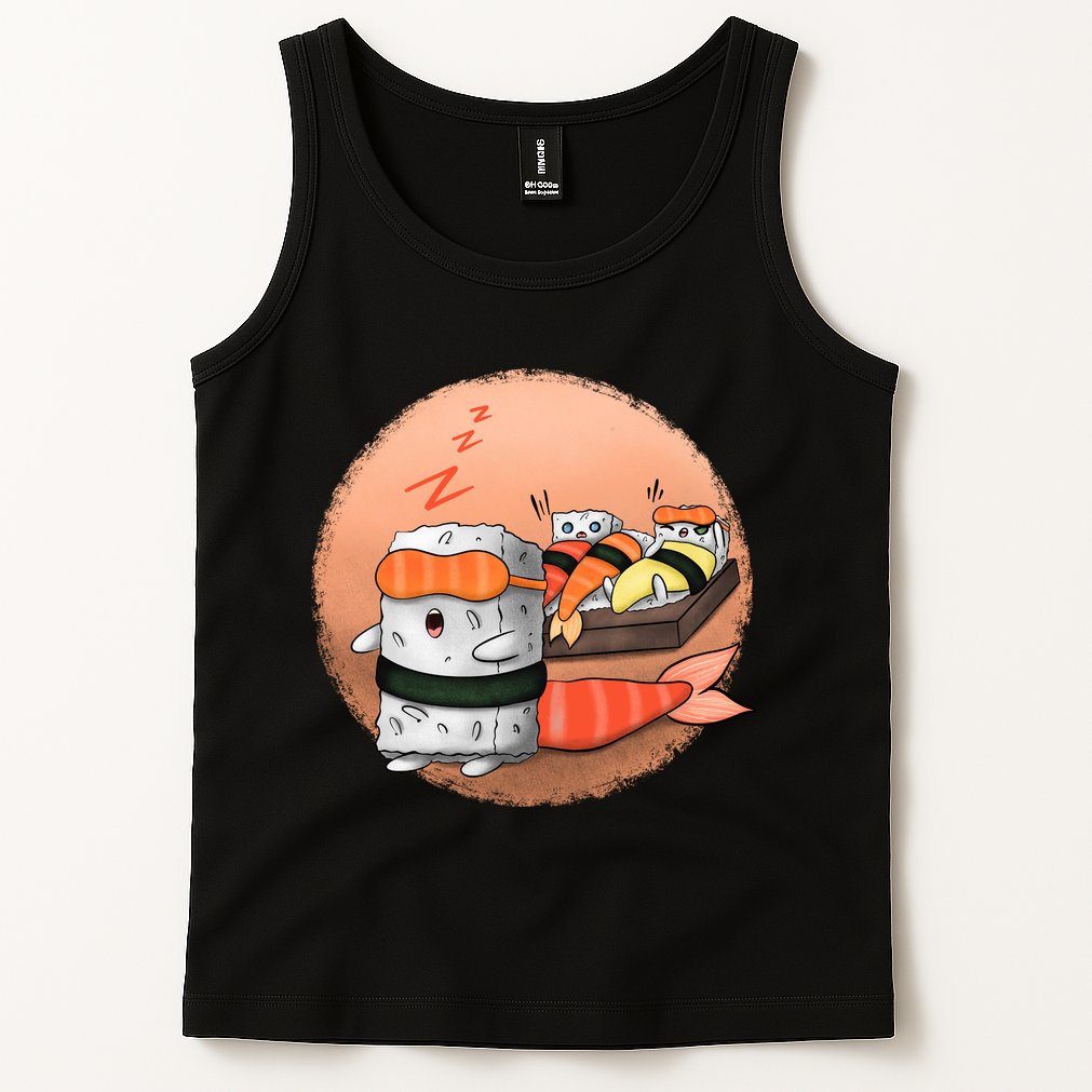 Sushi Sleeping Tank Top