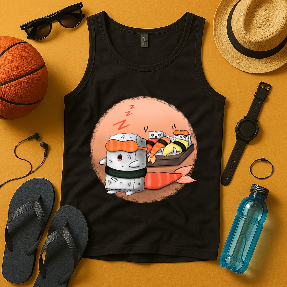 Sushi Sleeping Tank Top