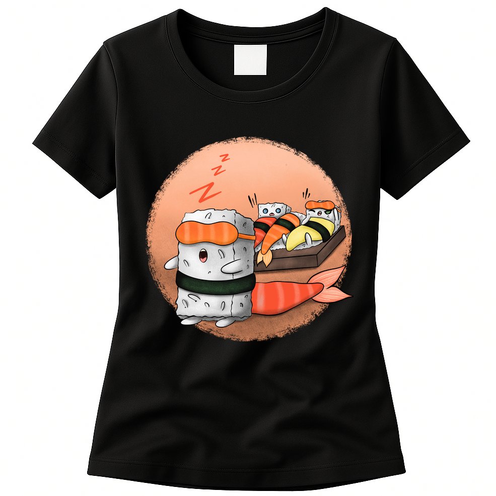 Sushi Sleeping Womens T-Shirt