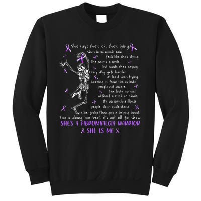 She Say SheS Ok SheS A Fibromyalgia Warrior Skeleton Sweatshirt