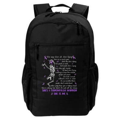 She Say SheS Ok SheS A Fibromyalgia Warrior Skeleton Backpack