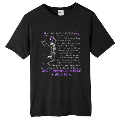 She Say SheS Ok SheS A Fibromyalgia Warrior Skeleton Tall Fusion ChromaSoft Performance T-Shirt