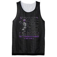 She Say SheS Ok SheS A Fibromyalgia Warrior Skeleton Mesh Reversible Basketball Jersey Tank