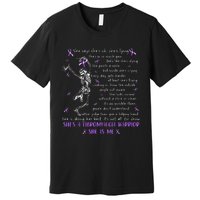 She Say SheS Ok SheS A Fibromyalgia Warrior Skeleton Premium T-Shirt