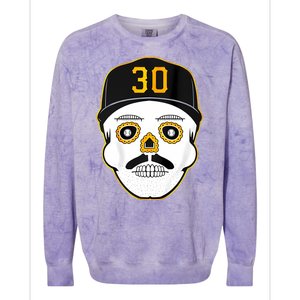 Skenes Sugar Skull Baseball Fan Colorblast Crewneck Sweatshirt