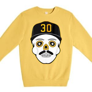 Skenes Sugar Skull Baseball Fan Premium Crewneck Sweatshirt