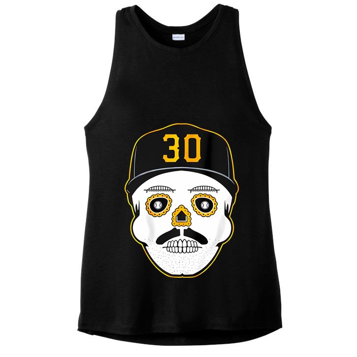 Skenes Sugar Skull Baseball Fan Ladies PosiCharge Tri-Blend Wicking Tank