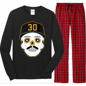 Skenes Sugar Skull Baseball Fan Long Sleeve Pajama Set