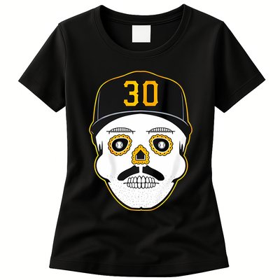 Skenes Sugar Skull Baseball Fan Womens T-Shirt