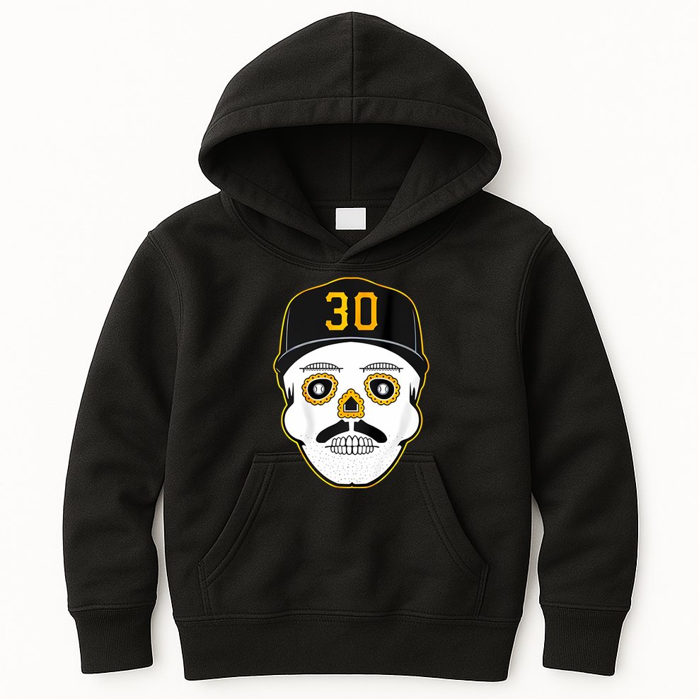Skenes Sugar Skull Baseball Fan Kids Hoodie