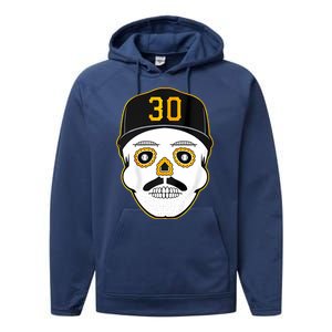 Skenes Sugar Skull Baseball Fan Performance Fleece Hoodie