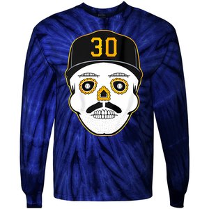 Skenes Sugar Skull Baseball Fan Tie-Dye Long Sleeve Shirt