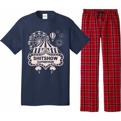 Shit Show Supervisor Funny Boss Manager Teacher & Mom Pajama Set