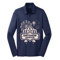 Shit Show Supervisor Funny Boss Manager Teacher & Mom Silk Touch Performance Long Sleeve Polo