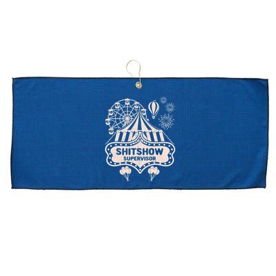 Shit Show Supervisor Funny Boss Manager Teacher & Mom Large Microfiber Waffle Golf Towel