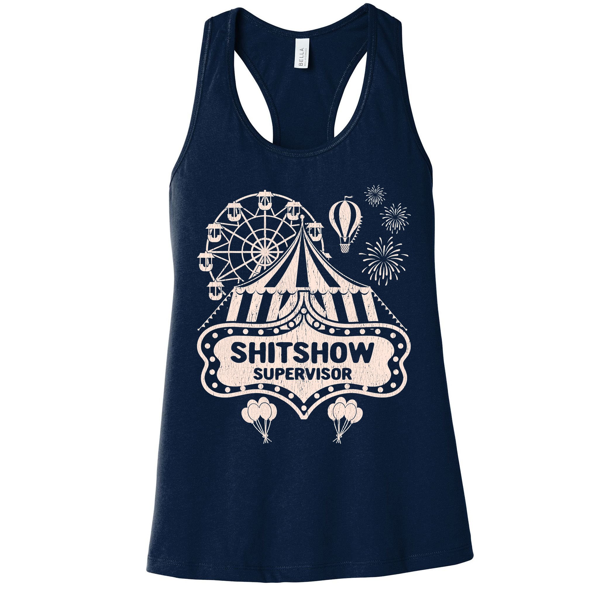 Shit Show Supervisor Funny Boss Manager Teacher & Mom Womens Tank Top