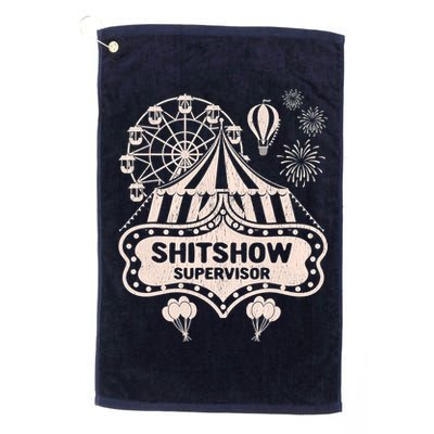 Shit Show Supervisor Funny Boss Manager Teacher & Mom Golf Towel