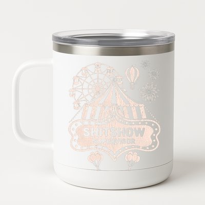 Shit Show Supervisor Funny Boss Manager Teacher & Mom 12 oz Stainless Steel Tumbler Cup