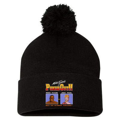 Shithead Steve Store Punch Out Mike Tyson Vs Jake Paul Meet The Ultimate Challen Pom Pom 12in Knit Beanie