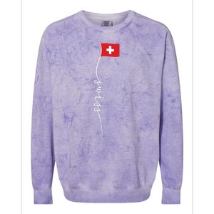 Switzerland Signature Swiss Flag Colorblast Crewneck Sweatshirt