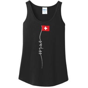 Switzerland Signature Swiss Flag Ladies Essential Tank