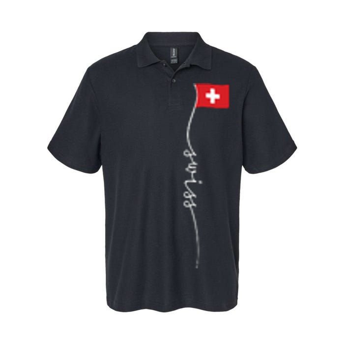 Switzerland Signature Swiss Flag Softstyle Adult Sport Polo