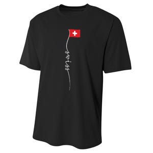 Switzerland Signature Swiss Flag Performance Sprint T-Shirt