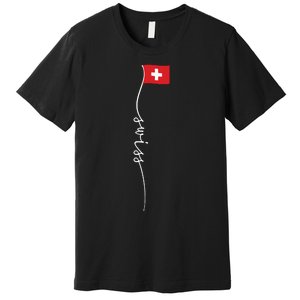 Switzerland Signature Swiss Flag Premium T-Shirt