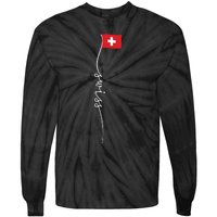 Switzerland Signature Swiss Flag Tie-Dye Long Sleeve Shirt