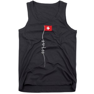 Switzerland Signature Swiss Flag Tank Top