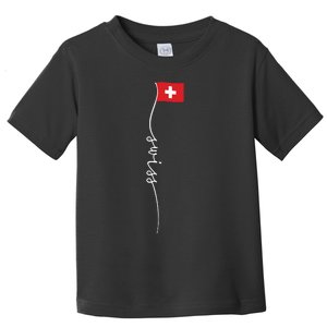 Switzerland Signature Swiss Flag Toddler T-Shirt