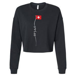 Switzerland Signature Swiss Flag Cropped Pullover Crew